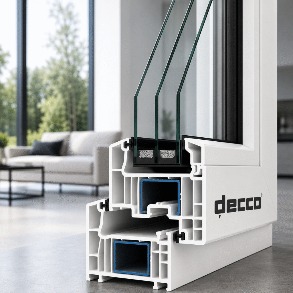 Profil PVC DECCO pentru ferestre și uși cu izolare termică performantă